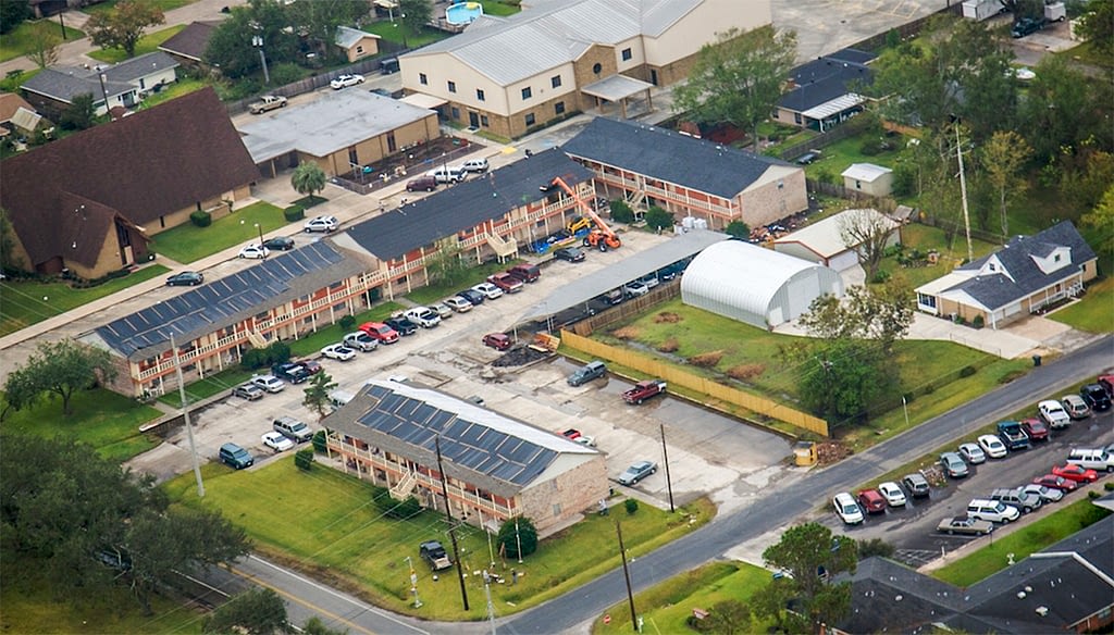 Apartment complex hurricane damage