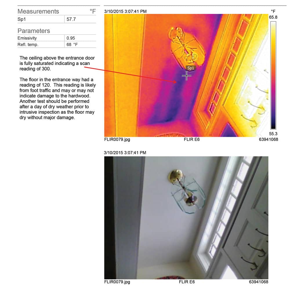 Residential ice dam damage detection