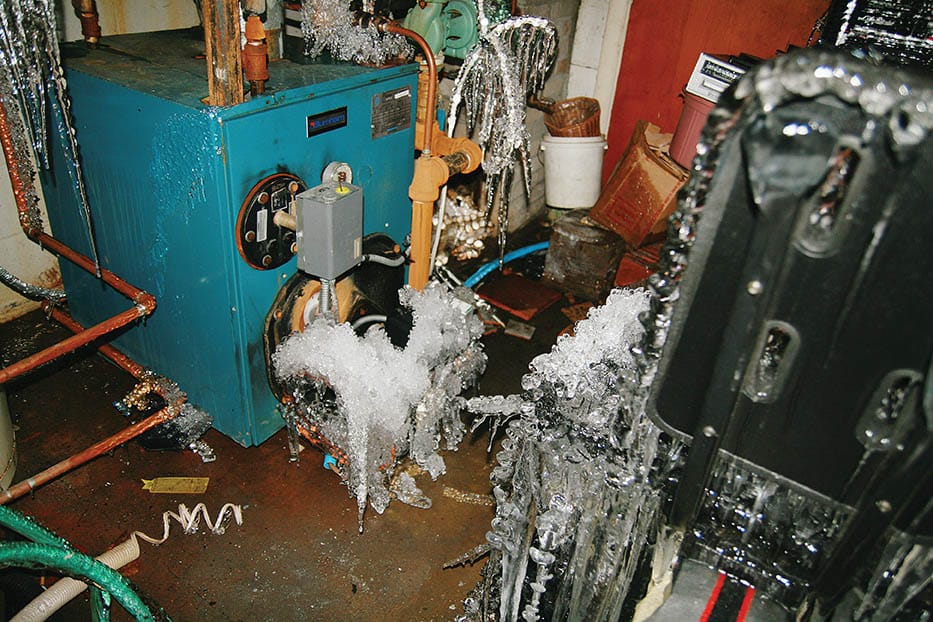 Residential frozen boiler